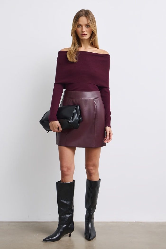 Medicine Sweter damski z wiskozą RW26-SWD507 bordowy RW26