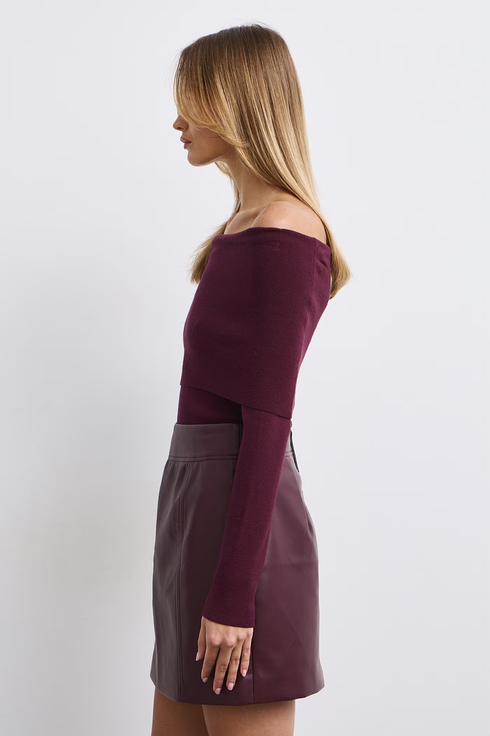 Sweter damski z wiskozą Medicine RW26-SWD507 bordowy