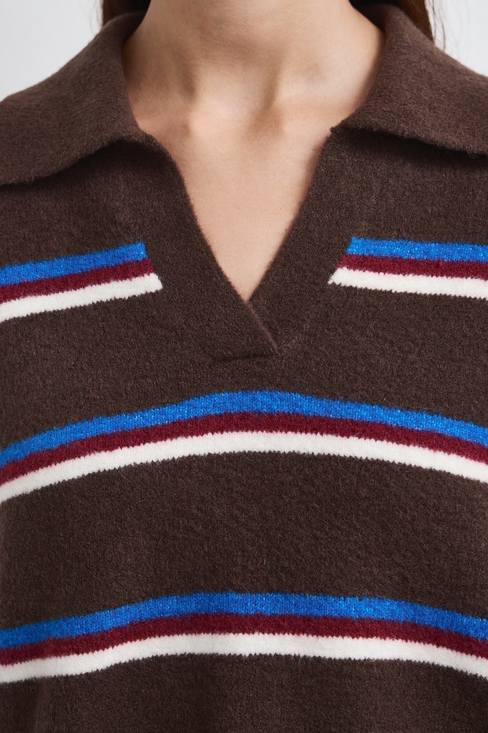Sweter damski z dodatkiem wełny Medicine brązowy RW26-SWD615