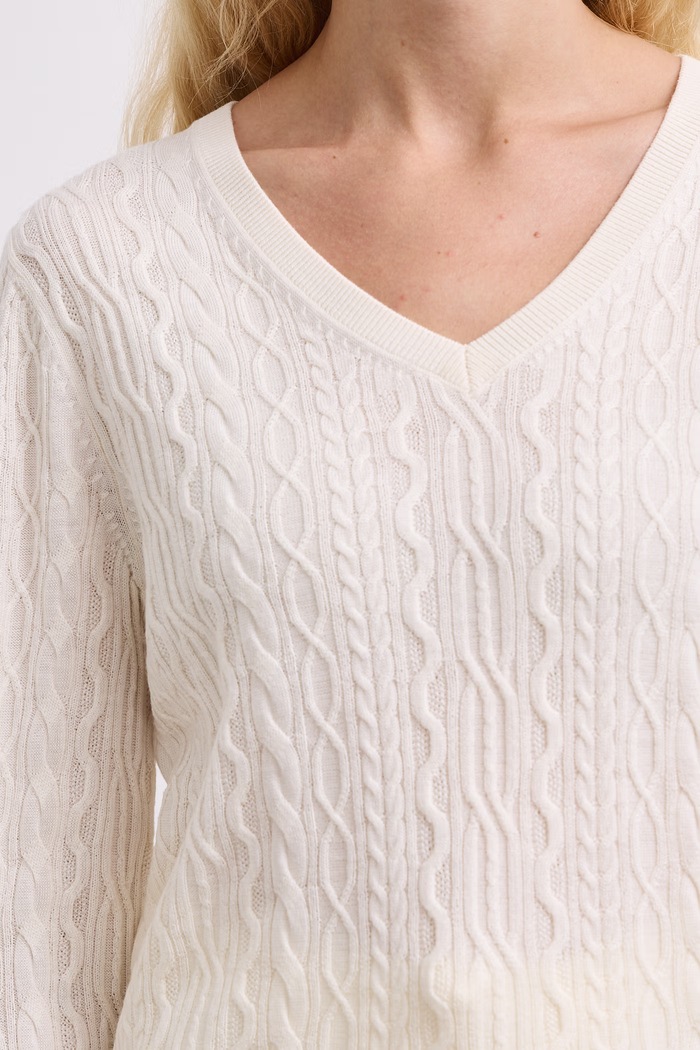 Sweter damski z wełny merino Medicine RW26-SWD620 beżowy