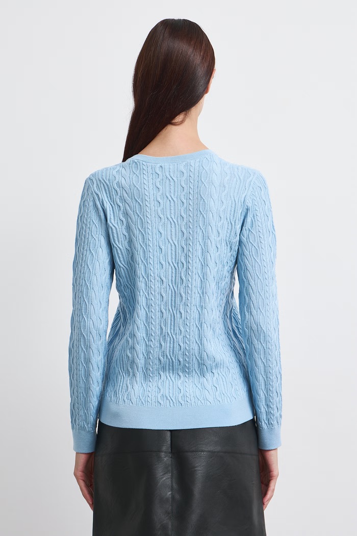 Sweter damski z wełny merino Medicine RW26-SWD620 niebieski