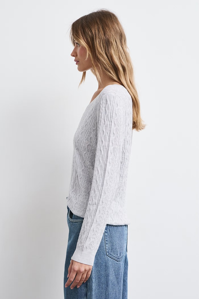 Odzież Medicine Sweter damski z wełny merino RW26-SWD620 szary