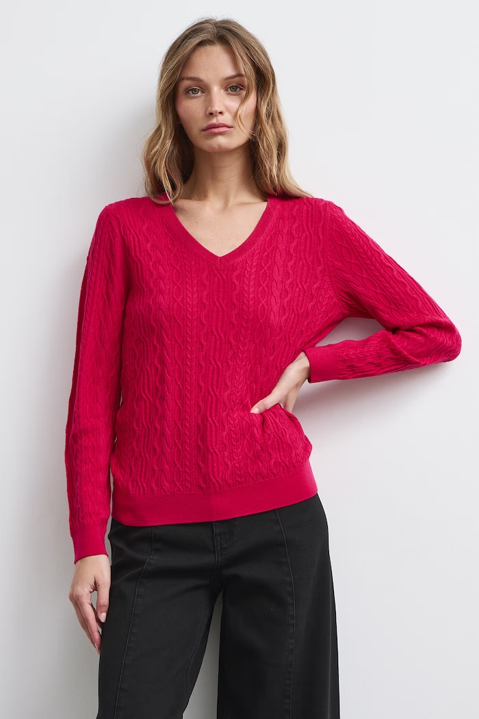Medicine Maglione da donna in lana merino rosa RW26-SWD620