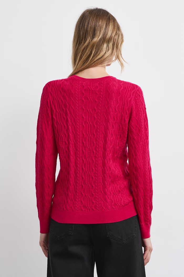 Sweter damski z wełny merino Medicine RW26-SWD620 różowy