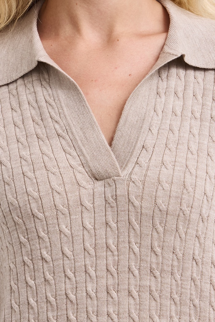Sweter damski z wełny merino Medicine RW26-SWD621 beżowy