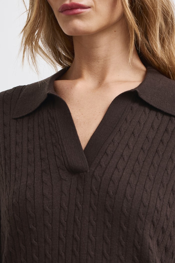 Sweter damski z wełny merino Medicine RW26-SWD621 brązowy