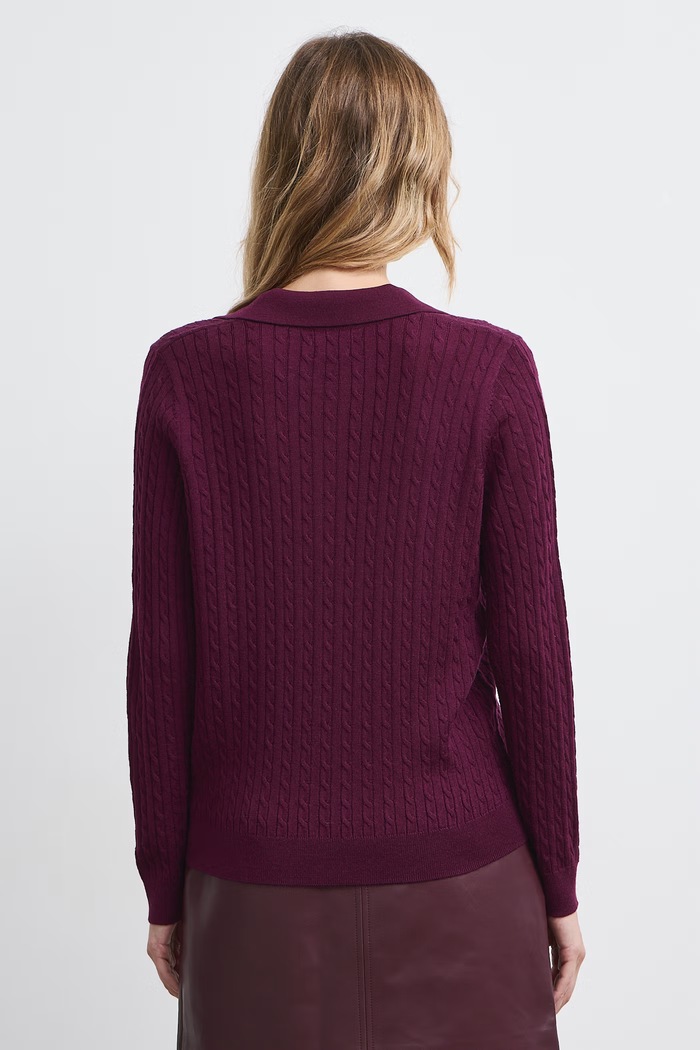 Sweter damski z wełny merino Medicine RW26-SWD621 bordowy