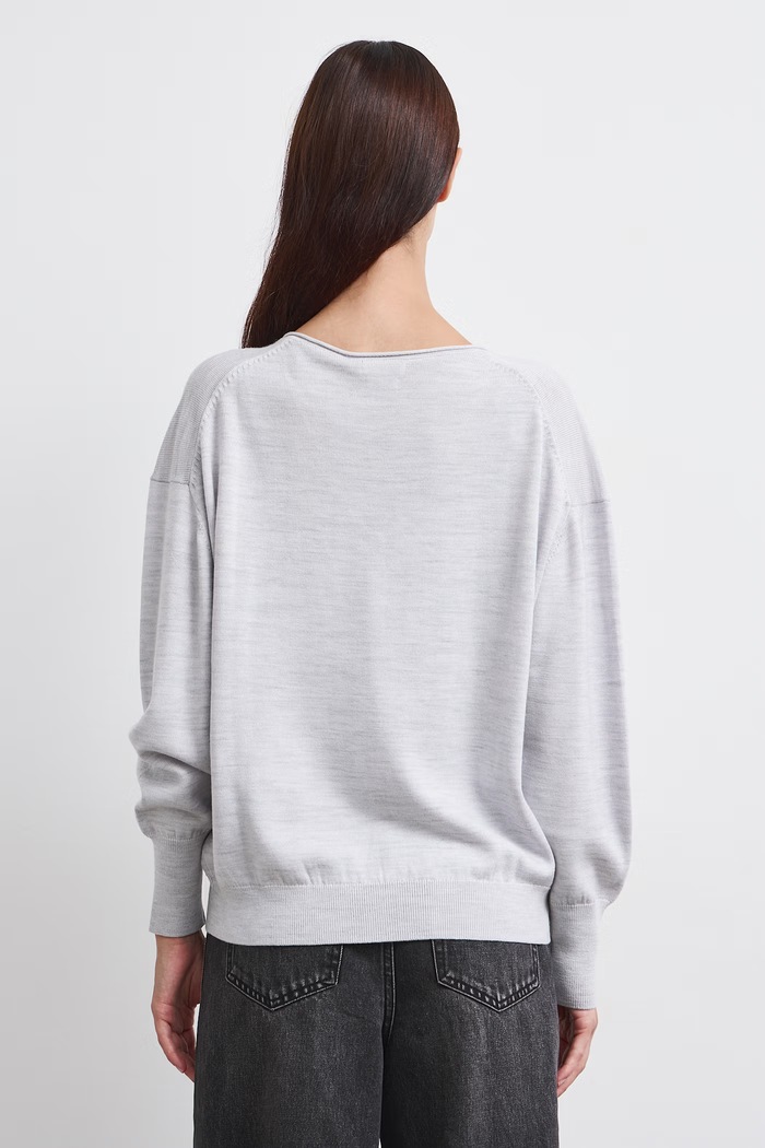 Sweter damski z wełny merino Medicine RW26-SWD622 szary