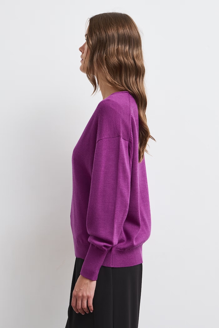 Odzież Medicine Sweter damski z wełny merino RW26-SWD622 fioletowy