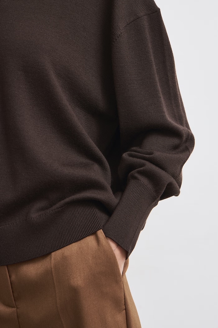 Sweter damski z wełny merino Medicine brązowy RW26-SWD622