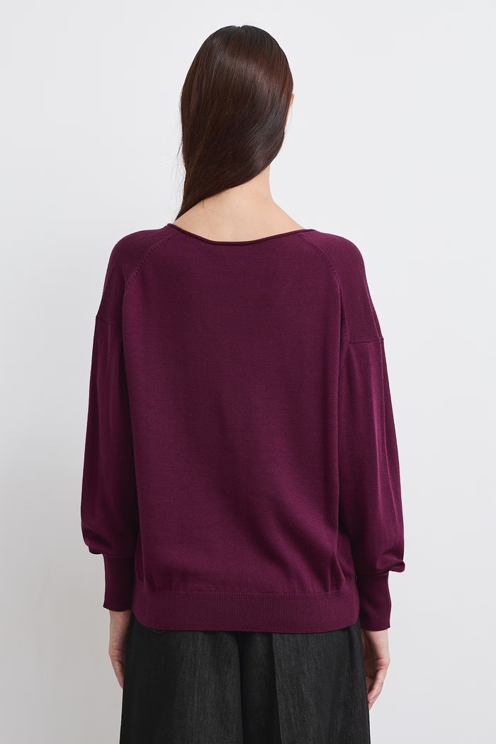 Sweter damski z wełny merino Medicine RW26-SWD622 bordowy