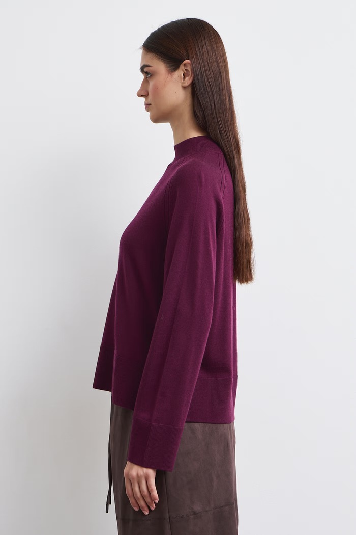 Odzież Medicine Sweter damski z wełny merino RW26-SWD624 bordowy