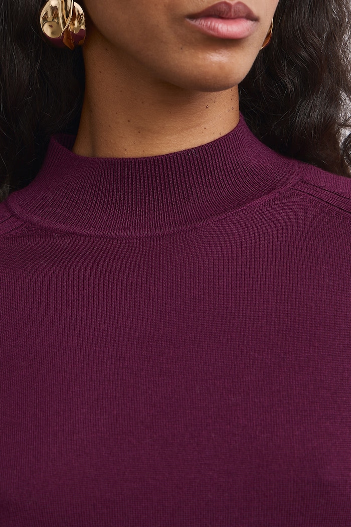 Sweter damski z wełny merino Medicine bordowy RW26-SWD624