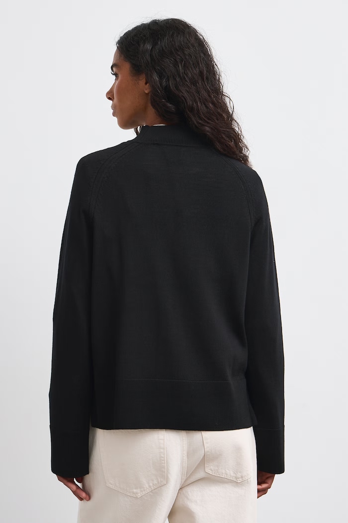 Sweter damski z wełny merino Medicine RW26-SWD624 czarny