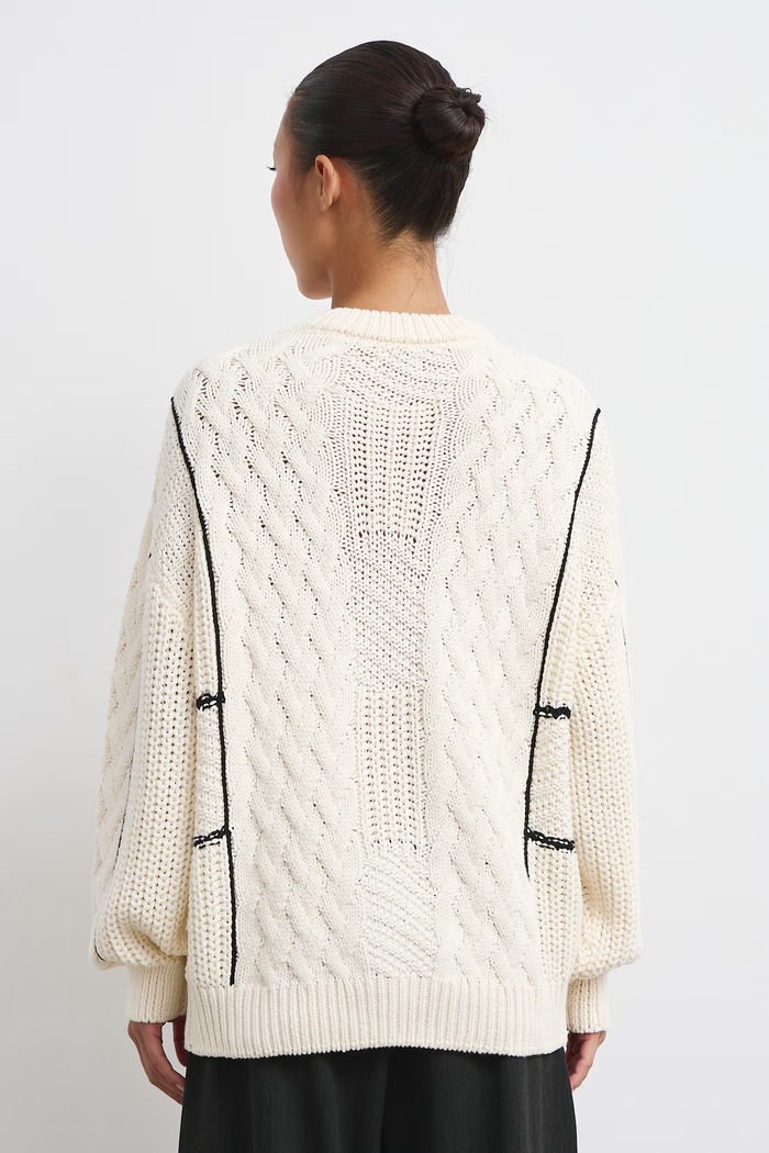 Odzież Medicine Sweter damski z bawełną RW26-SWD703 beżowy