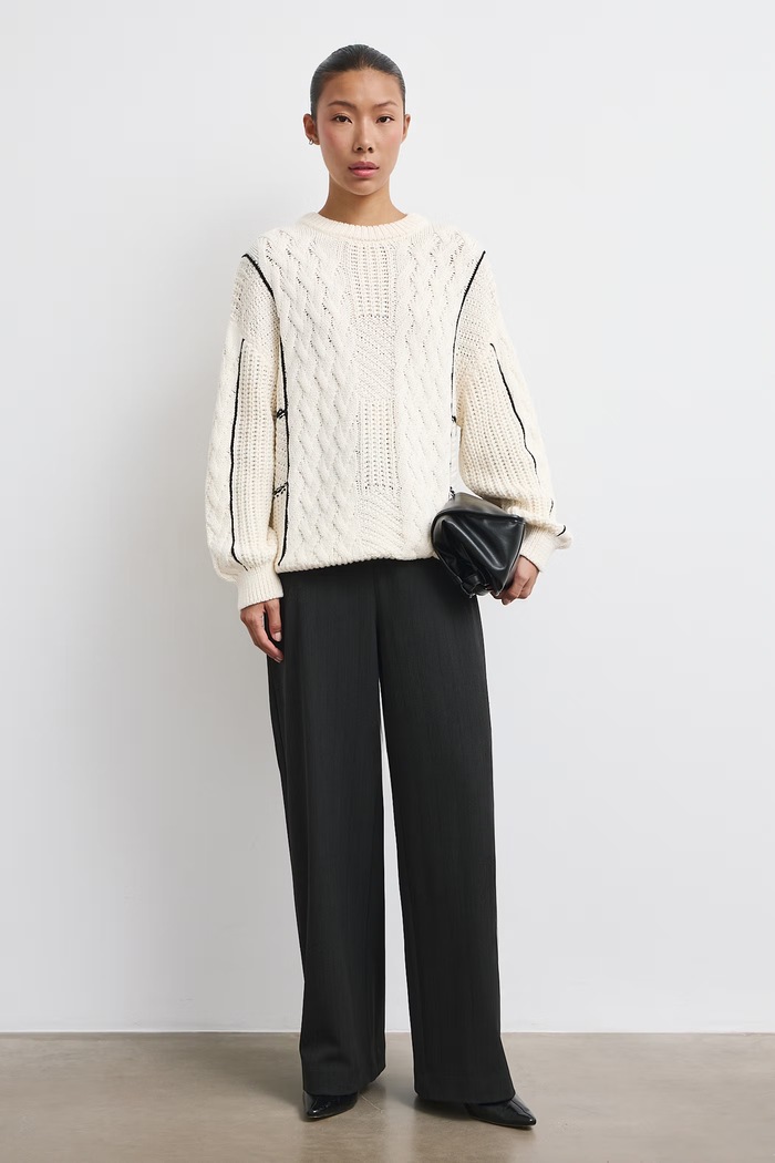 Sweter damski z bawełną Medicine beżowy RW26-SWD703