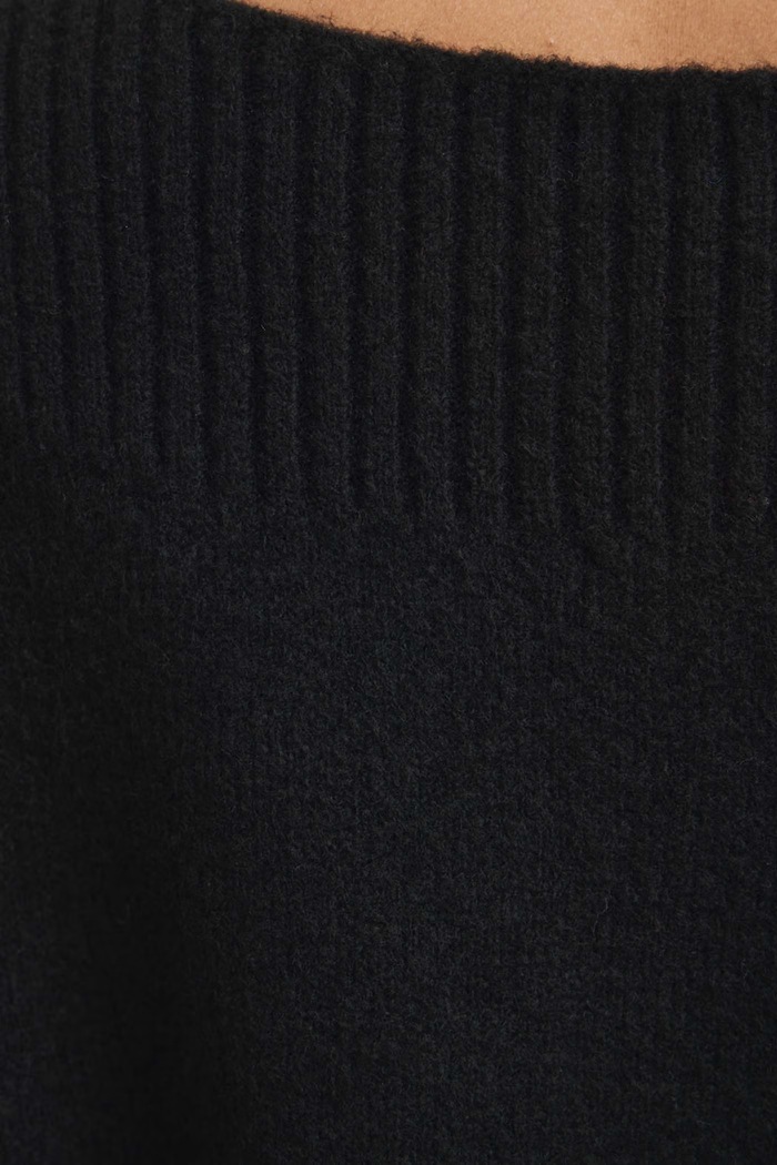 Sweter damski z dodatkiem wełny Medicine RW26-SWD704 czarny