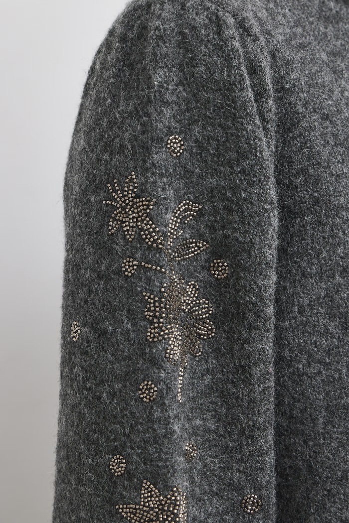 Sweter damski z dodatkiem wełny Medicine szary RW26-SWD707