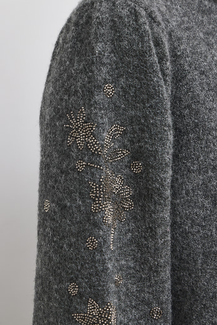 Sweter damski z dodatkiem wełny Medicine szary RW26-SWD707