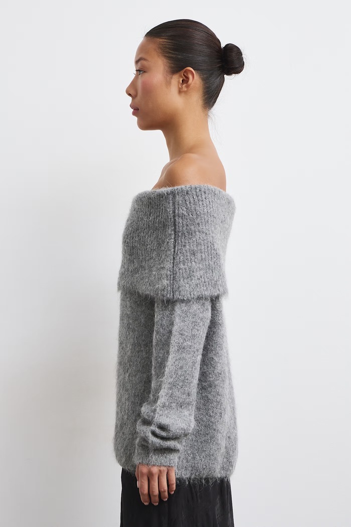 Medicine Sweter damski z wełną RW26-SWD713 szary RW26