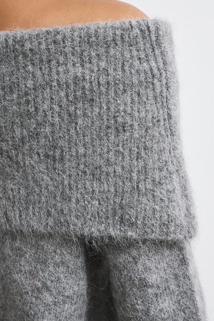 Sweter damski z wełną Medicine RW26-SWD713 szary