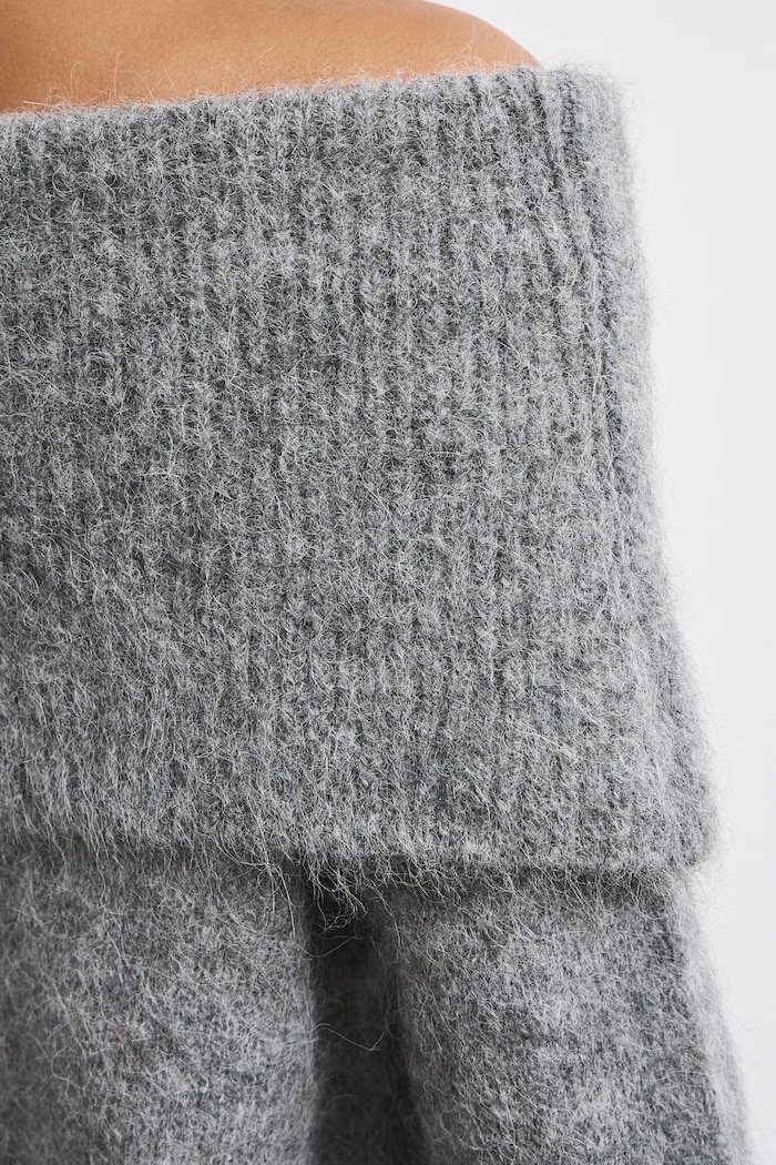 Sweter damski z wełną Medicine RW26-SWD713 szary