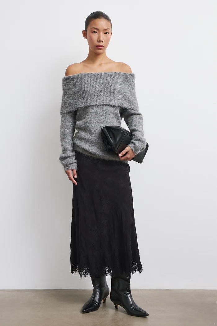Sweter damski z wełną Medicine szary RW26-SWD713