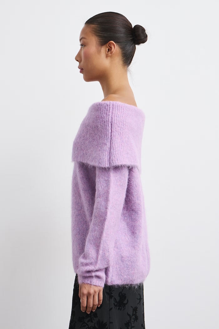 Medicine Sweter damski z wełną RW26-SWD713 fioletowy RW26