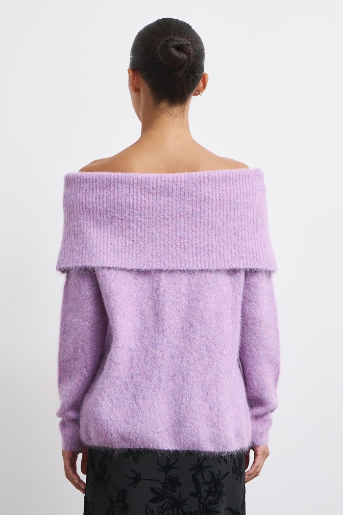 Odzież Medicine Sweter damski z wełną RW26-SWD713 fioletowy