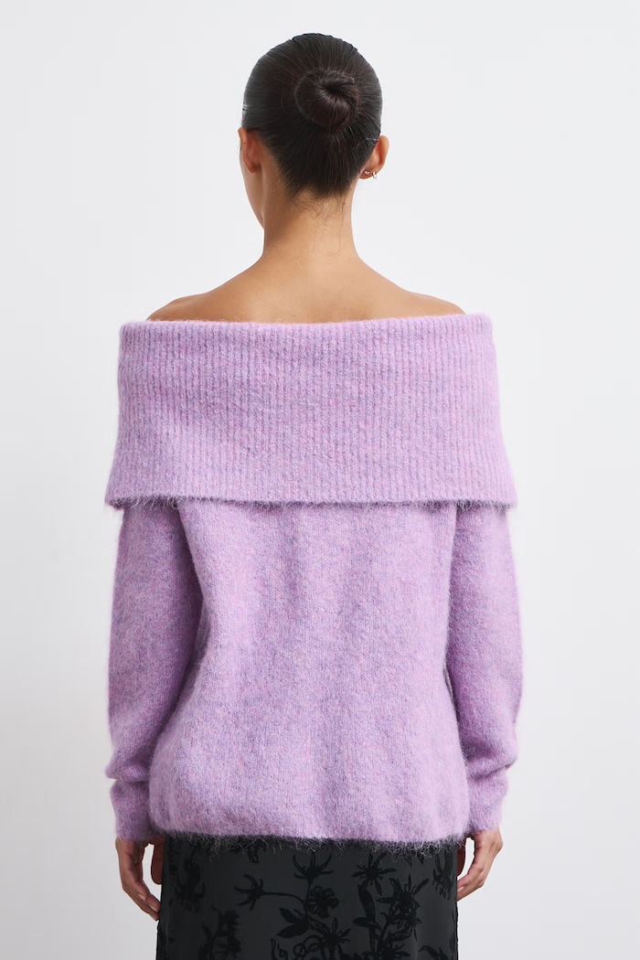 Odzież Medicine Sweter damski z wełną RW26-SWD713 fioletowy