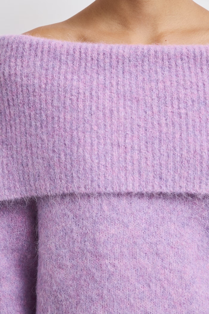 Sweter damski z wełną Medicine RW26-SWD713 fioletowy