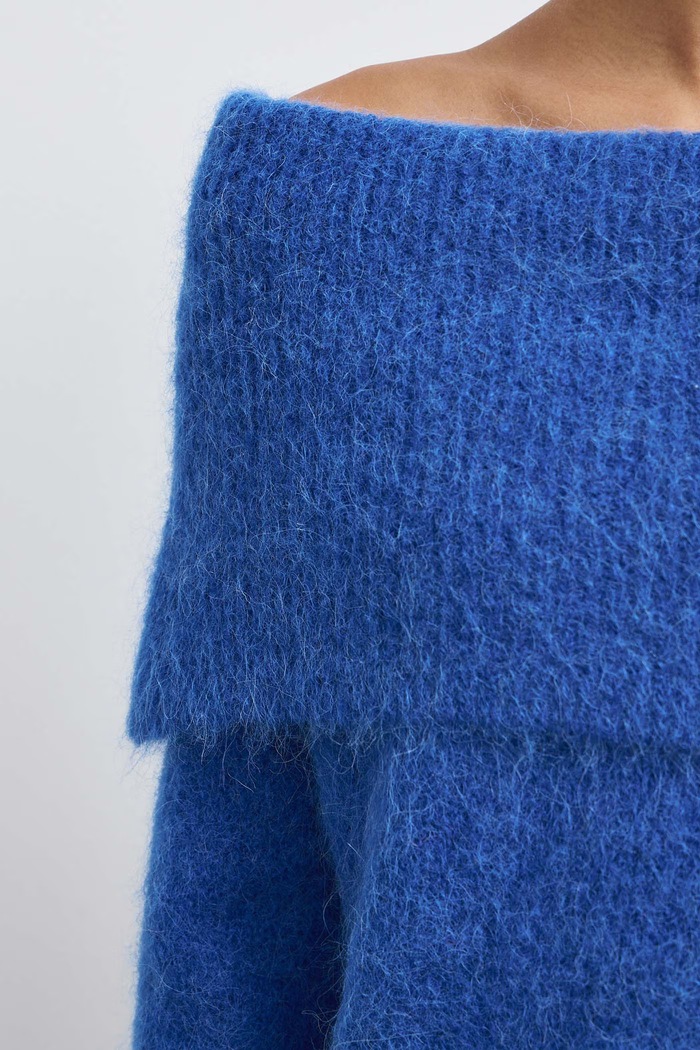 Sweter damski z wełną Medicine RW26-SWD713 niebieski