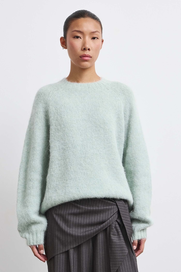 Medicine Sweter damski z wełną RW26-SWD714 zielony RW26
