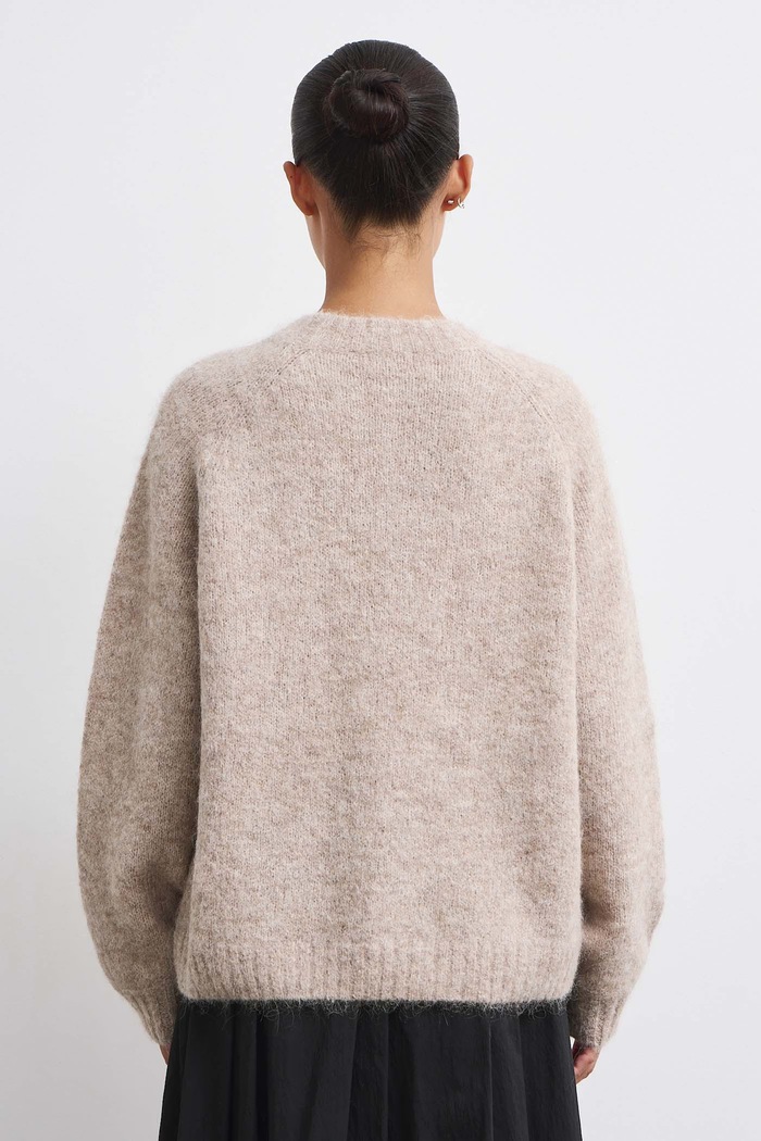 Sweter damski z wełną Medicine RW26-SWD714 beżowy