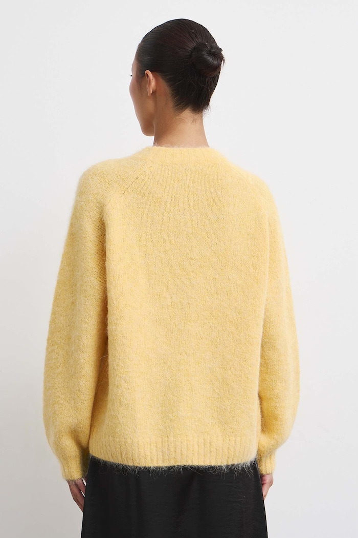 Sweter damski z wełną Medicine RW26-SWD714 żółty