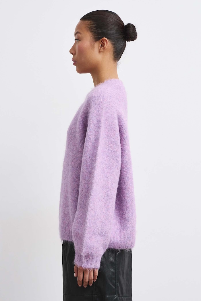 Medicine Sweter damski z wełną RW26-SWD714 fioletowy RW26