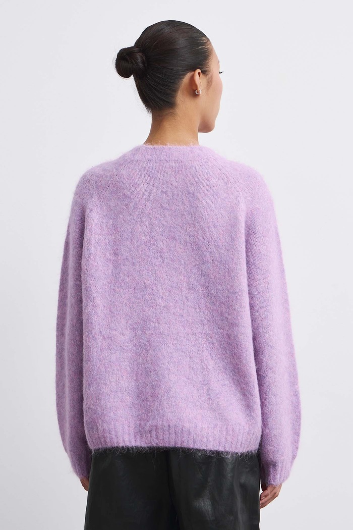 Odzież Medicine Sweter damski z wełną RW26-SWD714 fioletowy