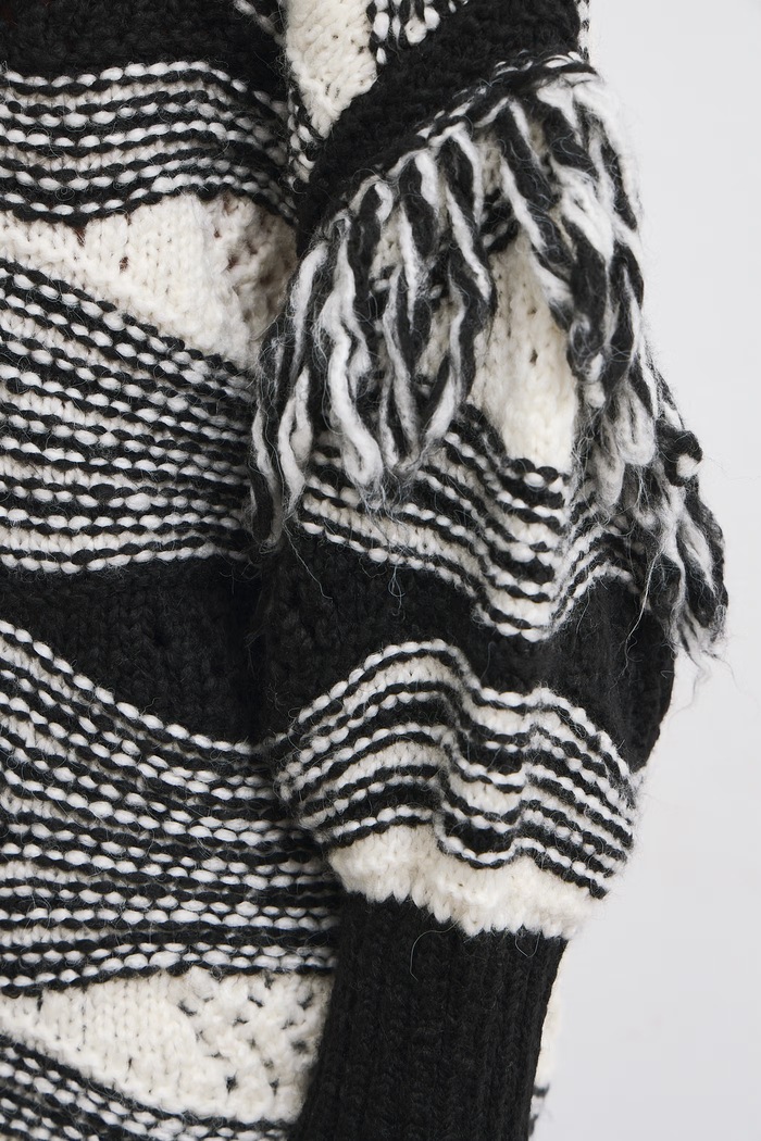 Sweter damski z dodatkiem wełny Medicine czarny RW26-SWD715
