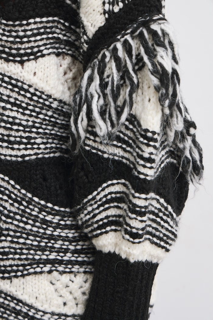 Sweter damski z dodatkiem wełny Medicine czarny RW26-SWD715