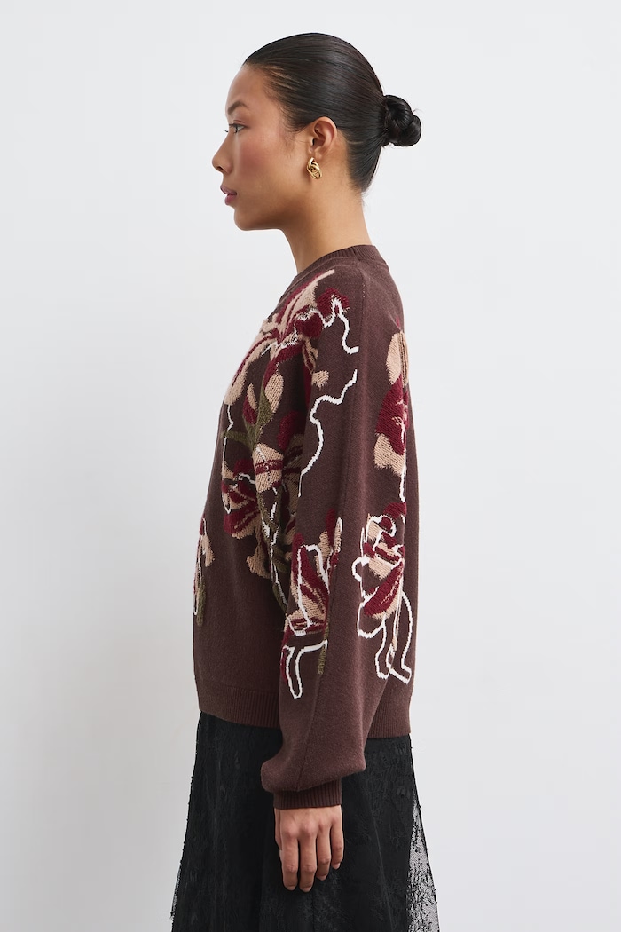 Medicine Sweter z wiskozą RW26-SWD815 brązowy RW26
