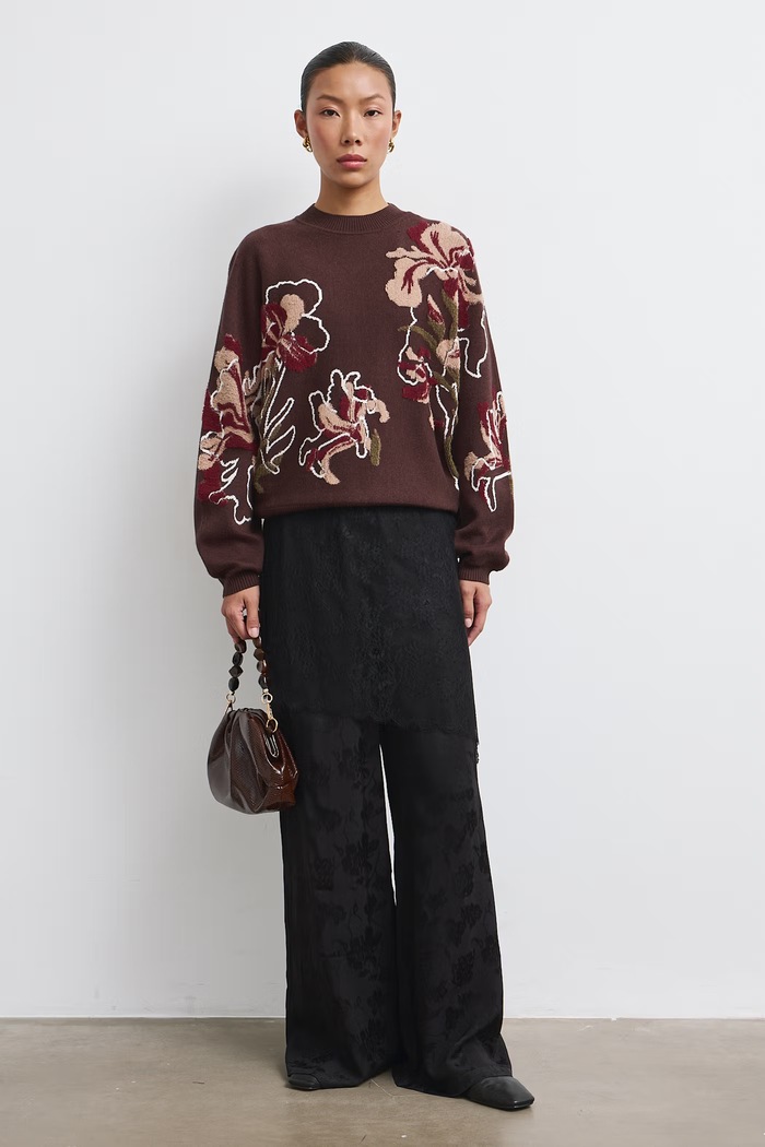 Sweter z wiskozą Medicine brązowy RW26-SWD815