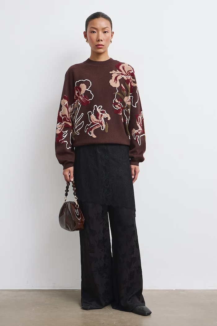 Sweter z wiskozą Medicine brązowy RW26-SWD815