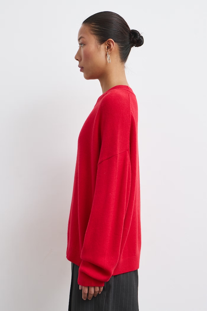 Odzież Medicine Sweter damski z wełny merino RW26-SWD821 czerwony