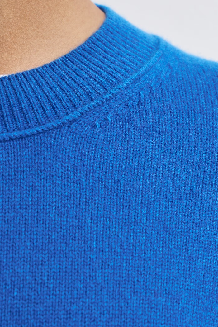 Sweter damski z wełny merino Medicine RW26-SWD821 niebieski