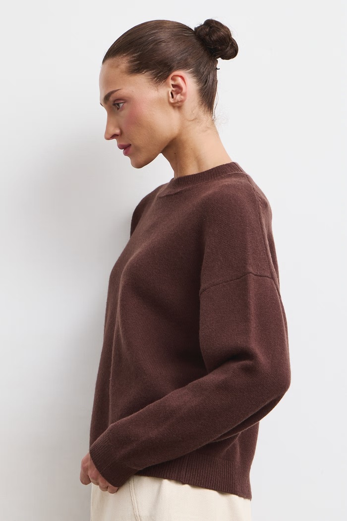 Odzież Medicine Sweter damski z wełny merino RW26-SWD821 brązowy
