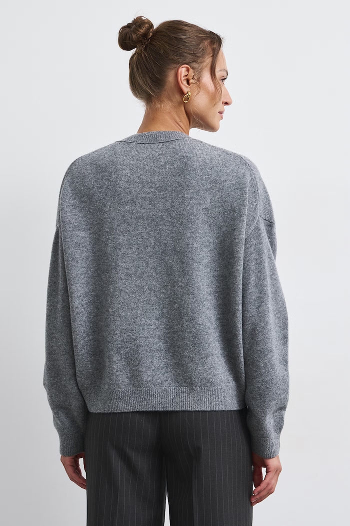 Odzież Medicine Sweter damski z wełny merino RW26-SWD821 szary