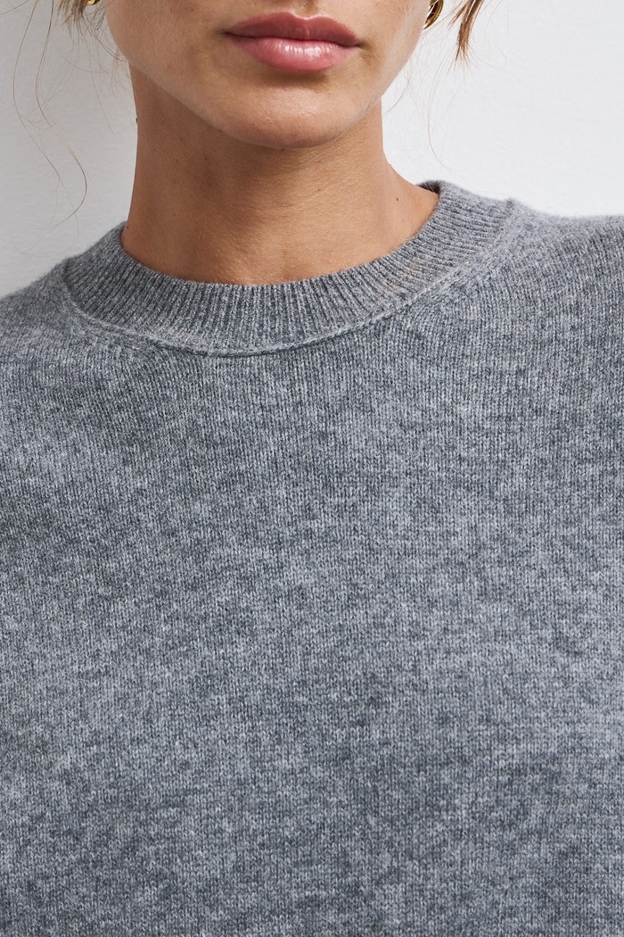 Sweter damski z wełny merino Medicine RW26-SWD821 szary
