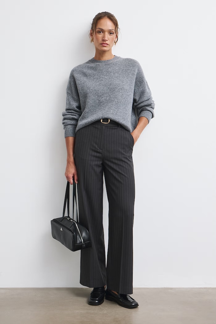 Sweter damski z wełny merino Medicine szary RW26-SWD821