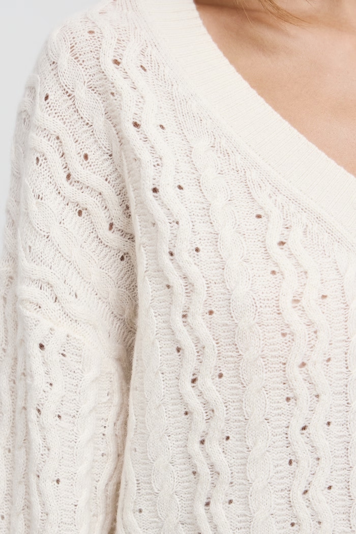 Sweter damski wełniany Medicine RW26-SWD822 beżowy