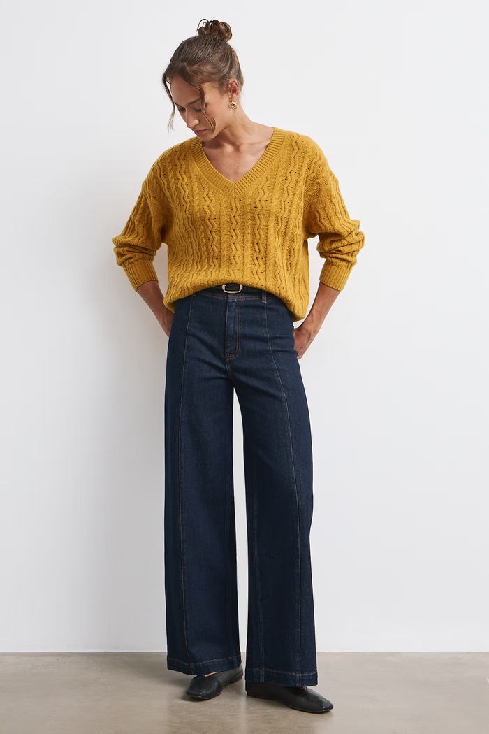 Sweter damski wełniany Medicine żółty RW26-SWD822